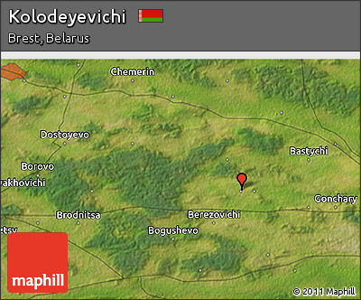 Satellite 3D Map of Kolodeyevichi