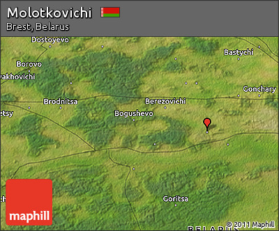 Satellite 3D Map of Molotkovichi