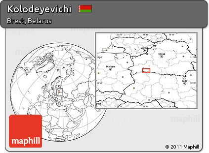 Blank Location Map of Kolodeyevichi