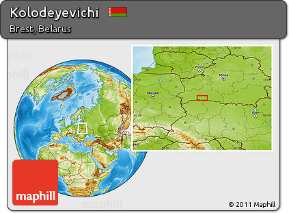 Physical Location Map of Kolodeyevichi