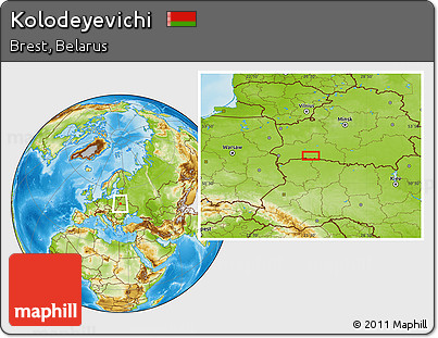 Physical Location Map of Kolodeyevichi