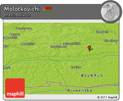 Physical Panoramic Map of Molotkovichi