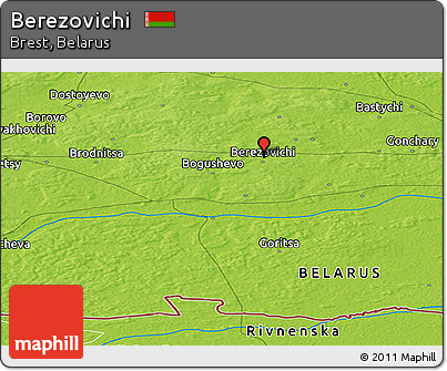 Physical Panoramic Map of Berezovichi