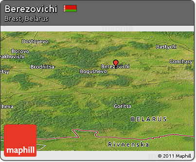 Satellite Panoramic Map of Berezovichi