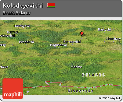 Satellite Panoramic Map of Kolodeyevichi