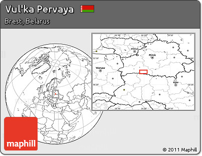 Blank Location Map of Vul'ka Pervaya