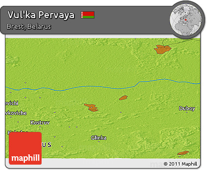 Physical Panoramic Map of Vul'ka Pervaya