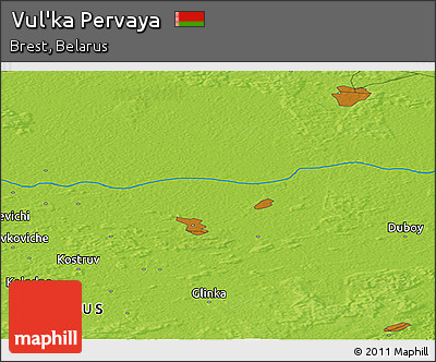 Physical Panoramic Map of Vul'ka Pervaya