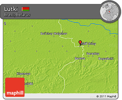 Physical 3D Map of Lutki