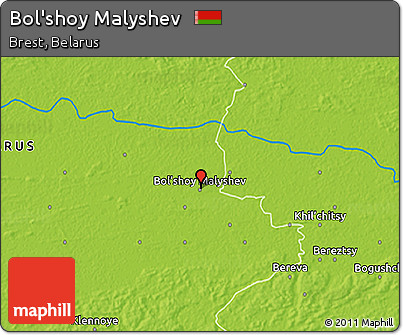 Physical 3D Map of Bol'shoy Malyshev