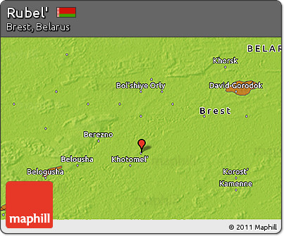 Physical 3D Map of Rubel'