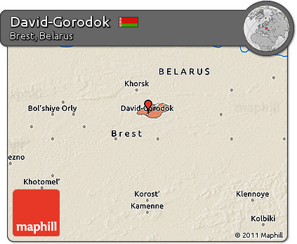 Shaded Relief 3D Map of David-Gorodok