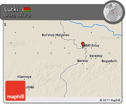 Shaded Relief 3D Map of Lutki
