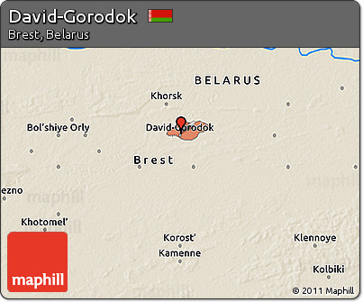 Shaded Relief 3D Map of David-Gorodok