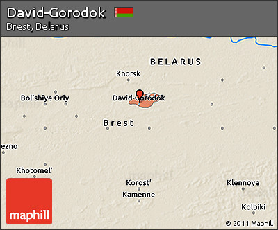 Shaded Relief 3D Map of David-Gorodok