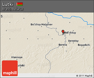 Shaded Relief 3D Map of Lutki