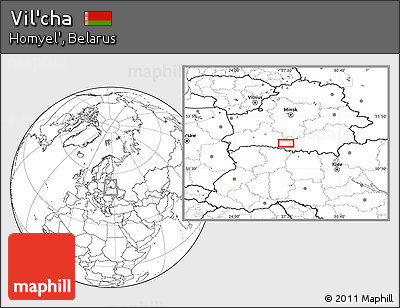 Blank Location Map of Vil'cha