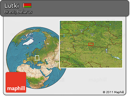 Satellite Location Map of Lutki