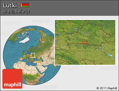 Satellite Location Map of Lutki