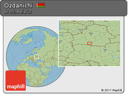 Savanna Style Location Map of Ozdanichi