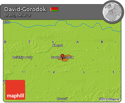 Physical Map of David-Gorodok