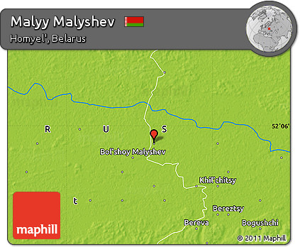 Physical Map of Malyy Malyshev