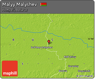 Physical Map of Malyy Malyshev