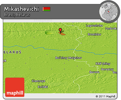 Physical Panoramic Map of Mikashevichi