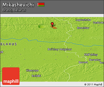 Physical Panoramic Map of Mikashevichi