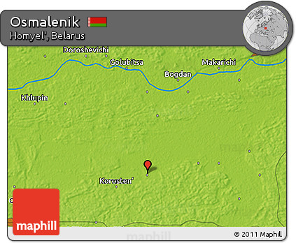 Physical 3D Map of Osmalenik