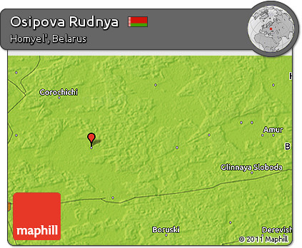 Physical 3D Map of Osipova Rudnya