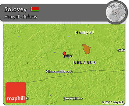 Physical 3D Map of Solovey