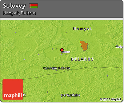 Physical 3D Map of Solovey