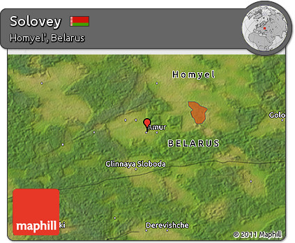 Satellite 3D Map of Solovey
