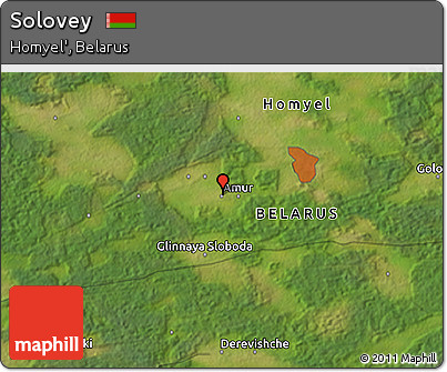 Satellite 3D Map of Solovey