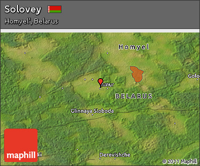 Satellite 3D Map of Solovey