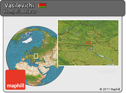 Satellite Location Map of Vasilevichi