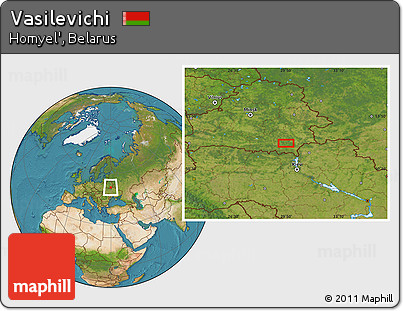 Satellite Location Map of Vasilevichi