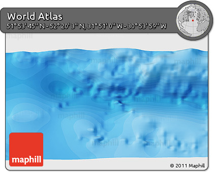 Political 3D Map of the Area around 52° 6' 54" N, 31° 22' 30" W