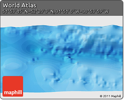 Political 3D Map of the Area around 52° 6' 54" N, 31° 22' 30" W