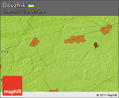 Physical 3D Map of Dovzhik