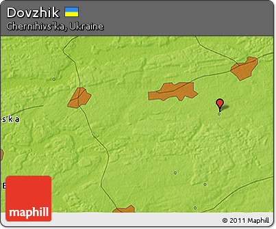 Physical 3D Map of Dovzhik