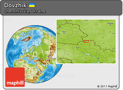 Physical Location Map of Dovzhik