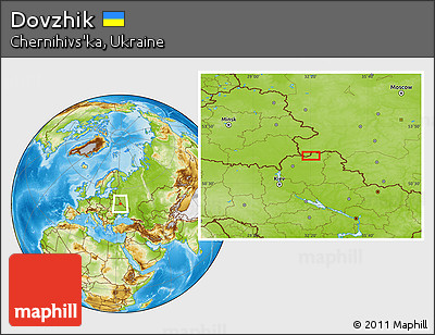 Physical Location Map of Dovzhik