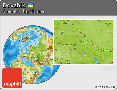 Physical Location Map of Dovzhik