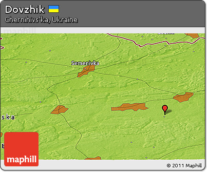 Physical Panoramic Map of Dovzhik