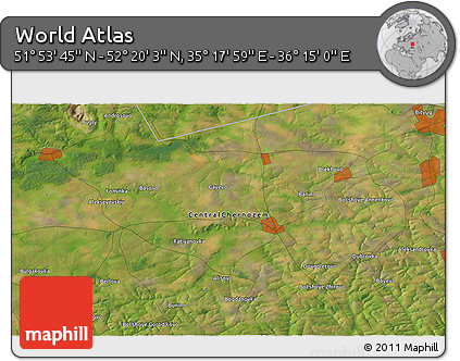 Satellite 3D Map of the Area around 52° 6' 54" N, 35° 46' 29" E