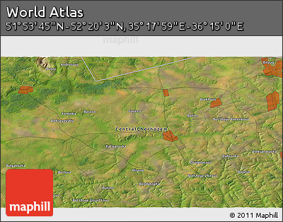 Satellite 3D Map of the Area around 52° 6' 54" N, 35° 46' 29" E