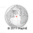 Outline Map of the Area around 52° 6' 54" N, 37° 19' 30" W, rectangular outline