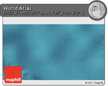 Satellite 3D Map of the Area around 52° 6' 54" N, 38° 10' 29" W